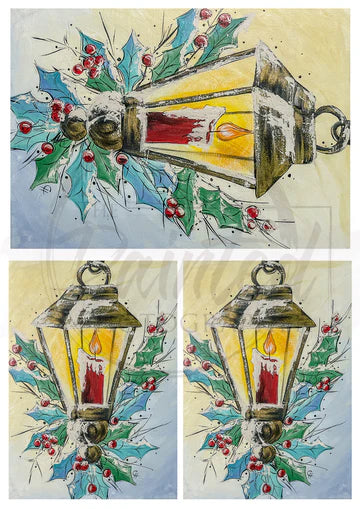 Winter Lantern Multiple - Connie's Rice Paper